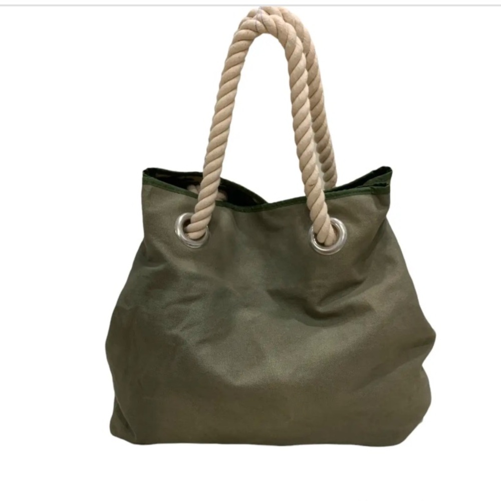 RARE Opening Ceremony reversible camo army green tote bag - Picture 7 of 8